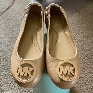 Michale Kors beige flats, size 8.5